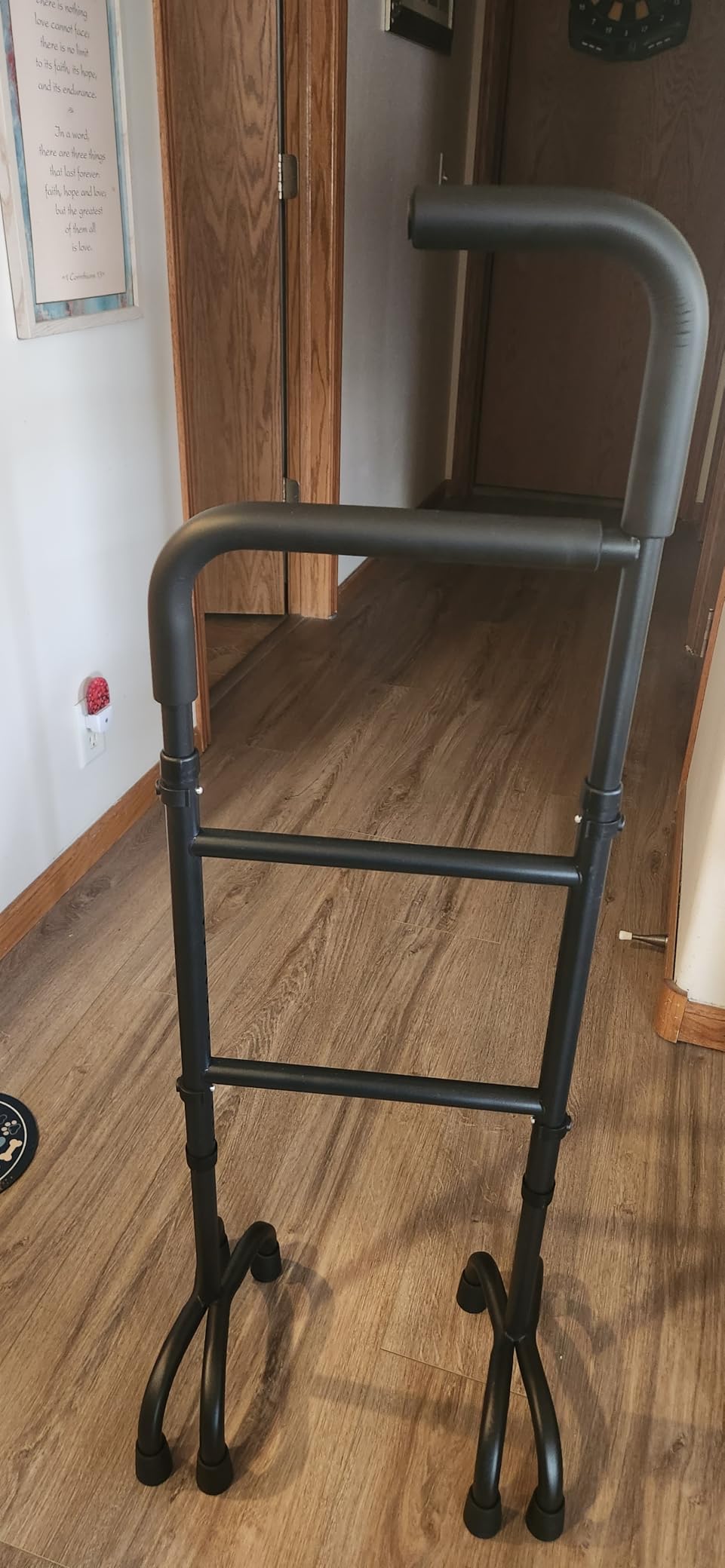 Stair Assist & Climbing Cane, 13-Level Adjustable with 8-Cylindrical Rubber Foot Pads & Ergonomic Handle customer photo 1