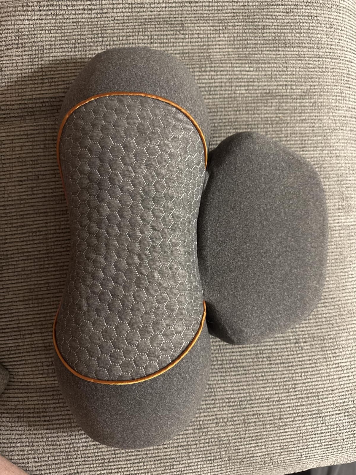 Upalled Cordless Heated Neck Massager Pillow for Pain Relief Deep Tissue | 3-in-1 Rechargeable Neck Cervical Traction Device with Heat, Massage, Electric Stretch, Ergonomic Shoulder Relaxer,Grey customer photo 1