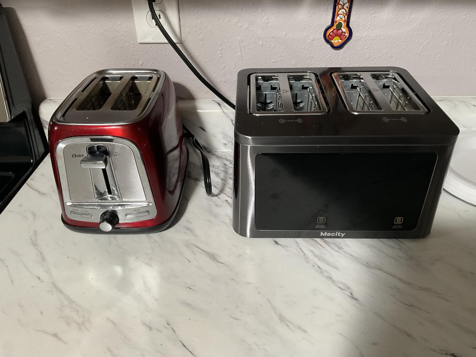 Mecity 4 Slice Toaster Wide Slot, Auto Lift Keep Warm Smart Toaster with Touch Screen, Dual Control Panel, Defrost, Auto Shut Off, 1700W customer photo 1