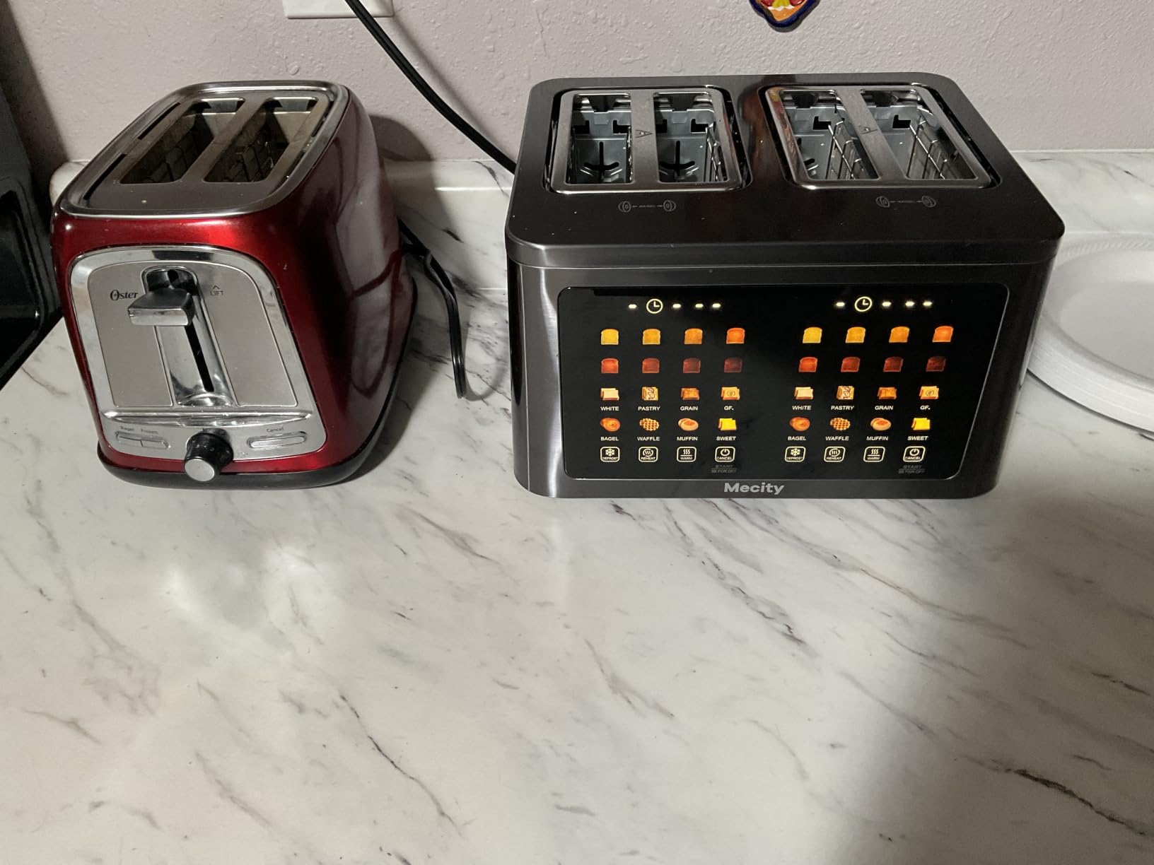 Mecity 4 Slice Toaster Wide Slot, Auto Lift Keep Warm Smart Toaster with Touch Screen, Dual Control Panel, Defrost, Auto Shut Off, 1700W customer photo 2