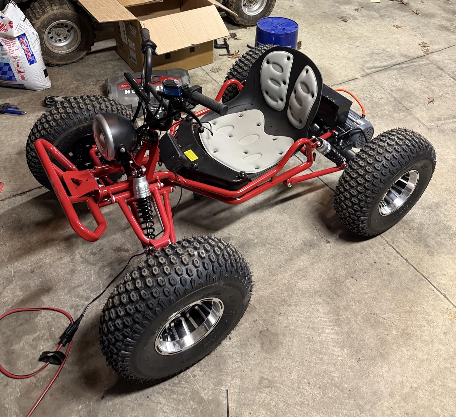 48V 20Ah Electric Off-Road Go Kart for Adults & Teens (Black) | Peak 4000W, 31 MPH, 30-Mile Range, Shaft Drive, Dual Hydraulic Brakes, AT19x7-8 Tires customer photo 1