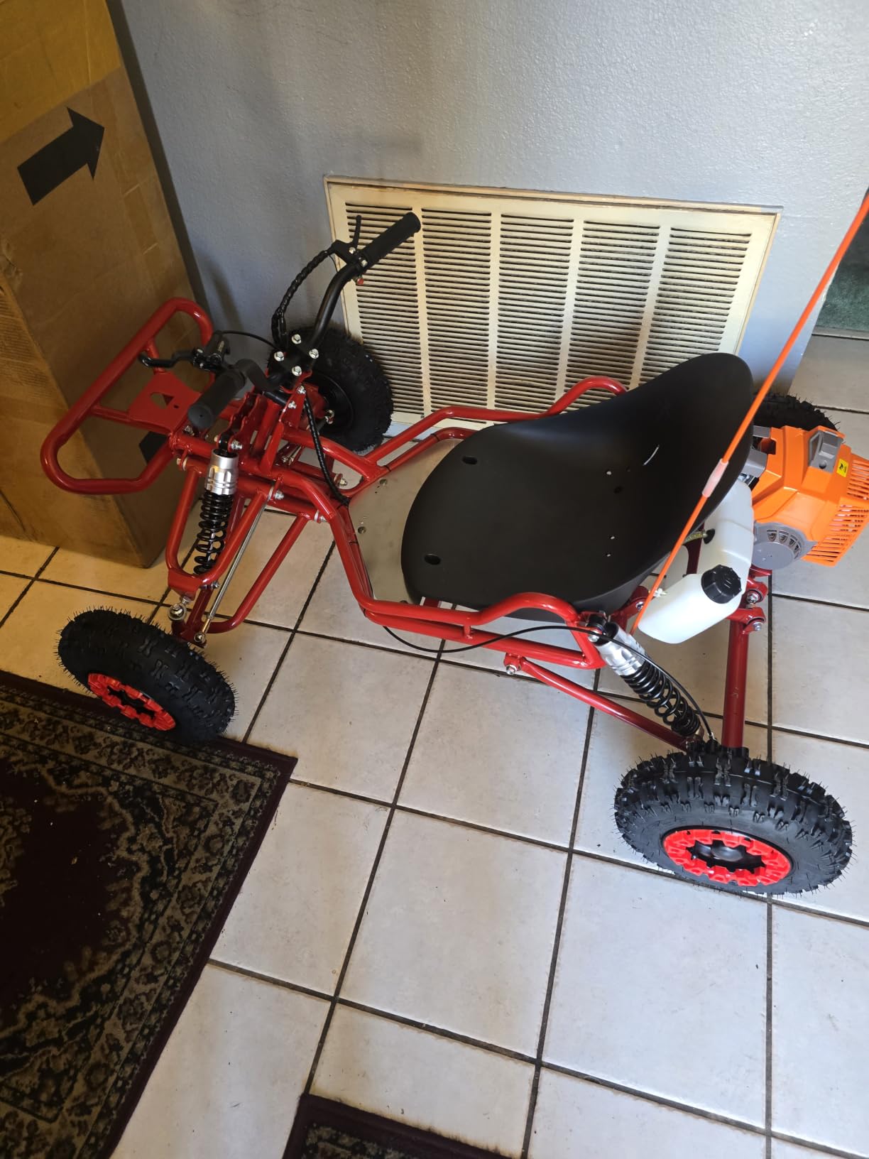 Gas Powered Go Kart, 4 Stroke 212 CC Go Kart for Adults & Kids with Premium Steel Tubular Frame, Off-Road Kart with 7'' Tires Featuring 2.6L Tank, Hydraulic/Rear Disc Brake, 30MPH customer photo 1