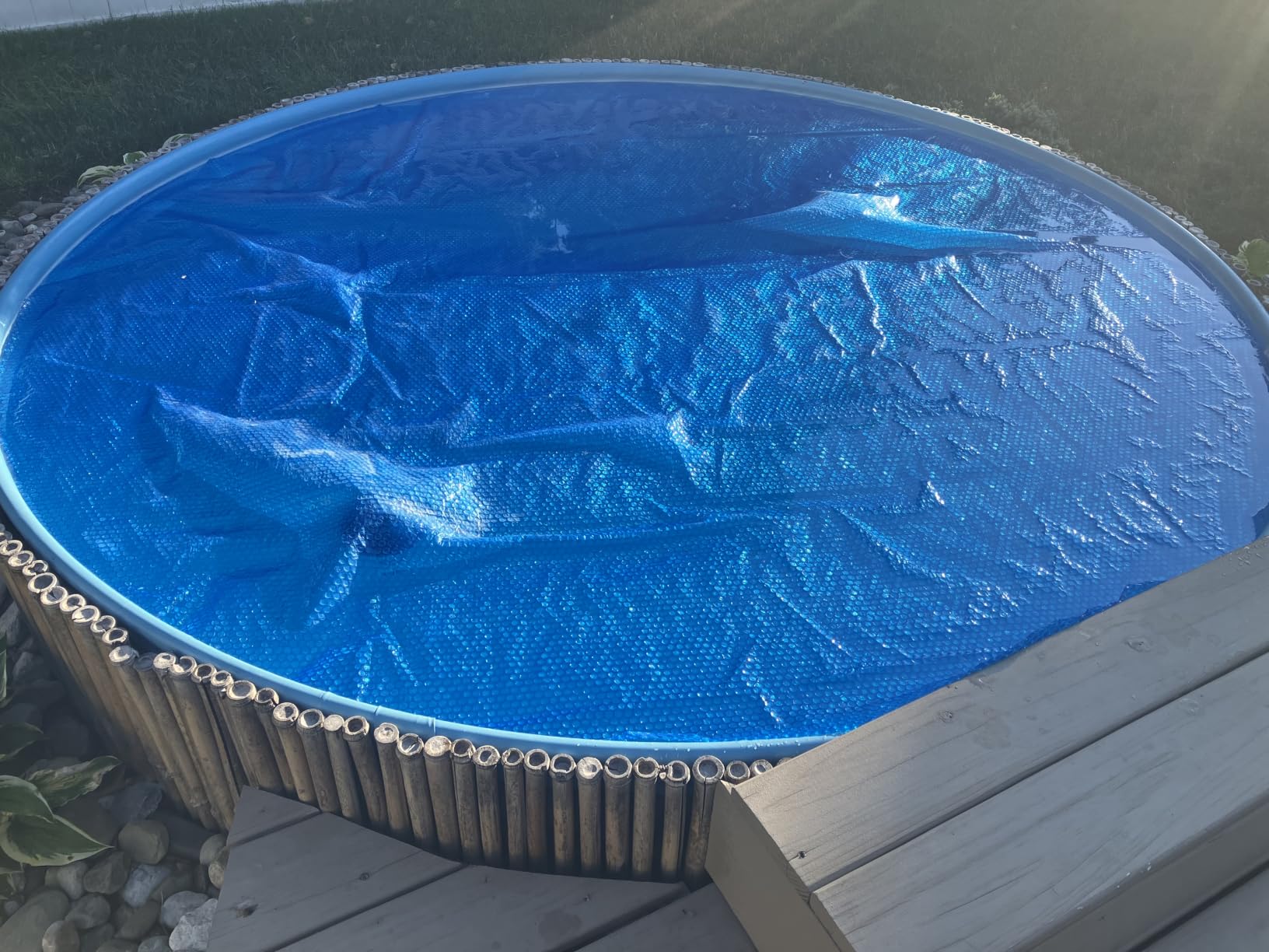 6ft Round Pool Solar Cover Solar Pool Heater for Inground & Above Ground Pools Round Solar Blanket with Bubbles customer photo 1