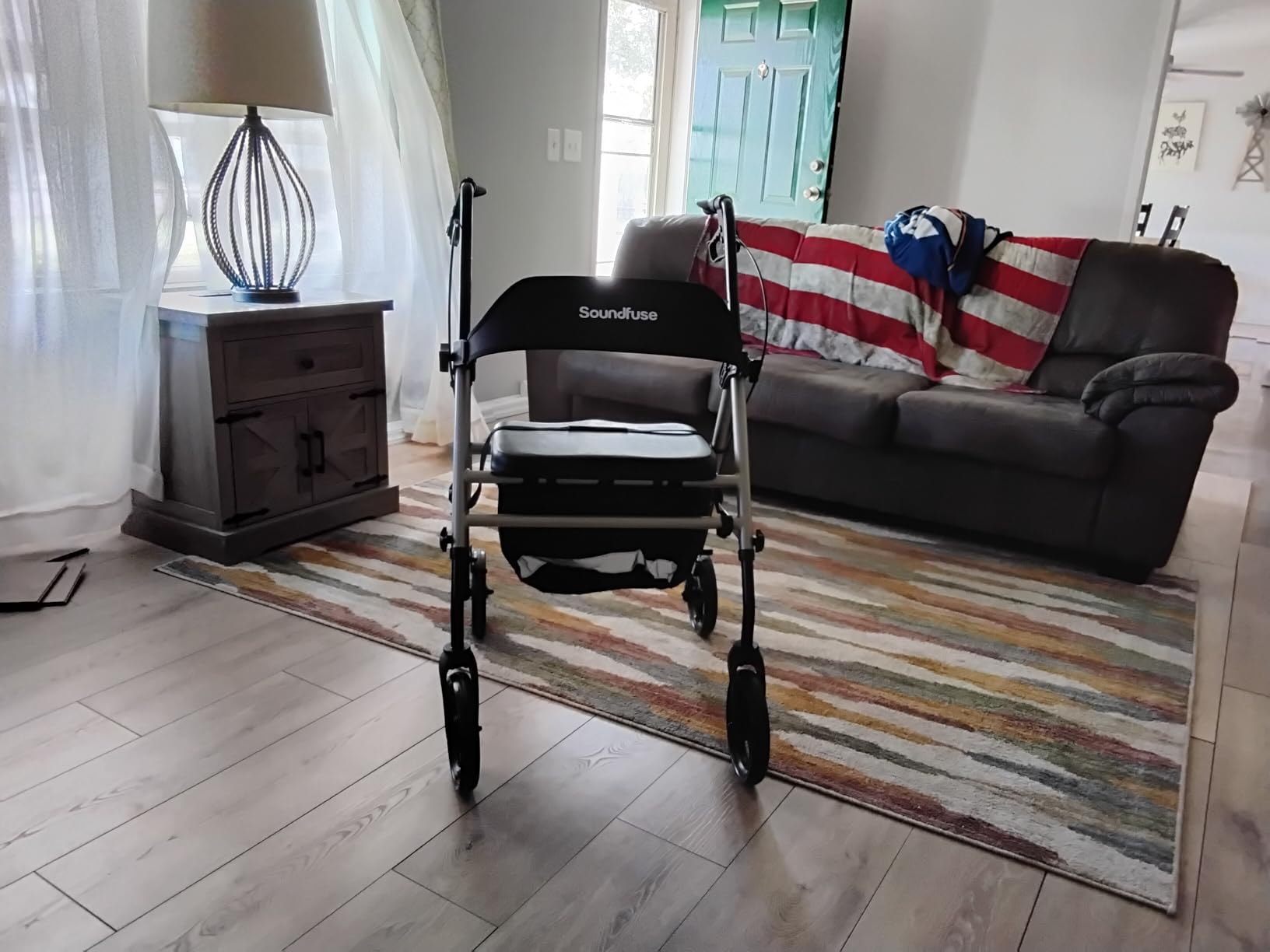 soundfuse Foldable Rollator Walkers for Seniors with 16