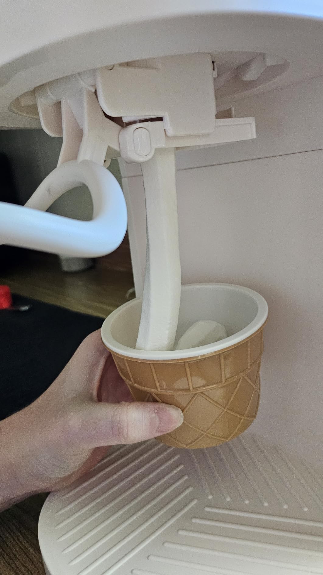 Dash Soft Serve Ice Cream Maker | Frozen Yogurt, Sorbet, and Gelato - Countertop Ice Cream Machine for Home with Freezer Bowl, Ingredient Chute, & Dispensing Lever - Includes 4 Serving Bowls & Spoons customer photo 2