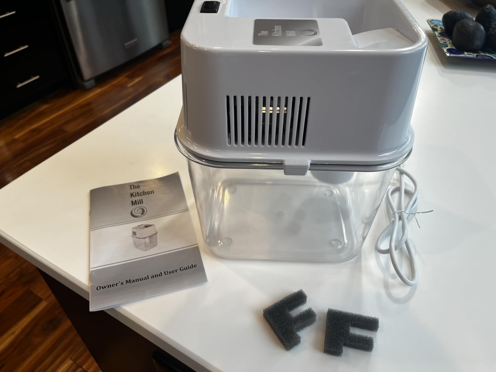 Kitchen Mill - Upgraded Electric Grain Mill - Quieter, Faster, Cooler - Wheat, Corn, & Grain Grinder, Flour Mill - Assembled in the USA - Model 95 customer photo 2
