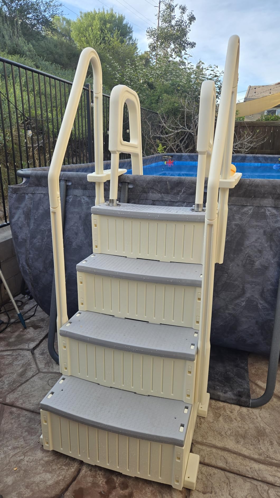 VINGLI 2-in-1 Above Ground Pool Ladder Set, A-Frame Steps, Versatile Design for Aboveground/Inground Pool Access customer photo 2