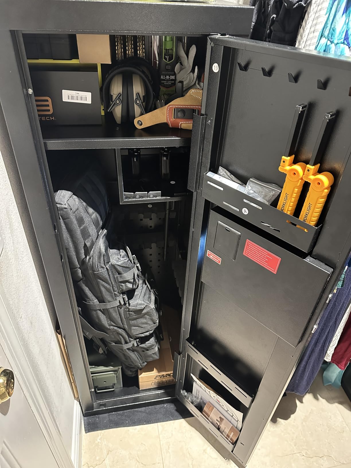 KAER 10-15 Biometric Gun Safe for Rifles and Pistols, Large Gun Cabinet with Removable Racks & Adjustable Shelf, Fingerprint Keypad Lock Rifle Safe for Home & Hunting(AR-15) customer photo 2