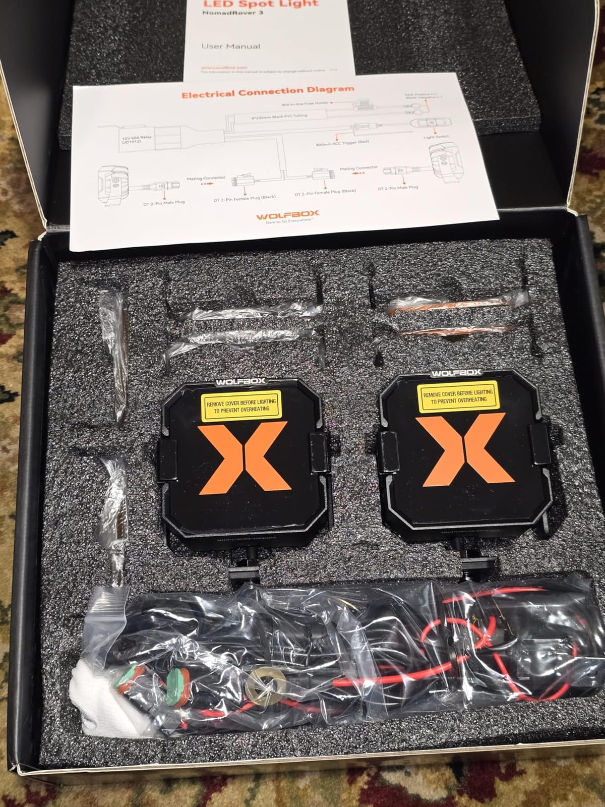 WOLFBOX 3 Inch LED Pods, IP69K Off Road Ditch Lights | True 42W 4890LM, 4 Tactical Covers, 755ft Beam, Enhanced Cooling, Fog Lights, 5-Year Warranty, For Jeep Ford UTV ATV customer photo 1