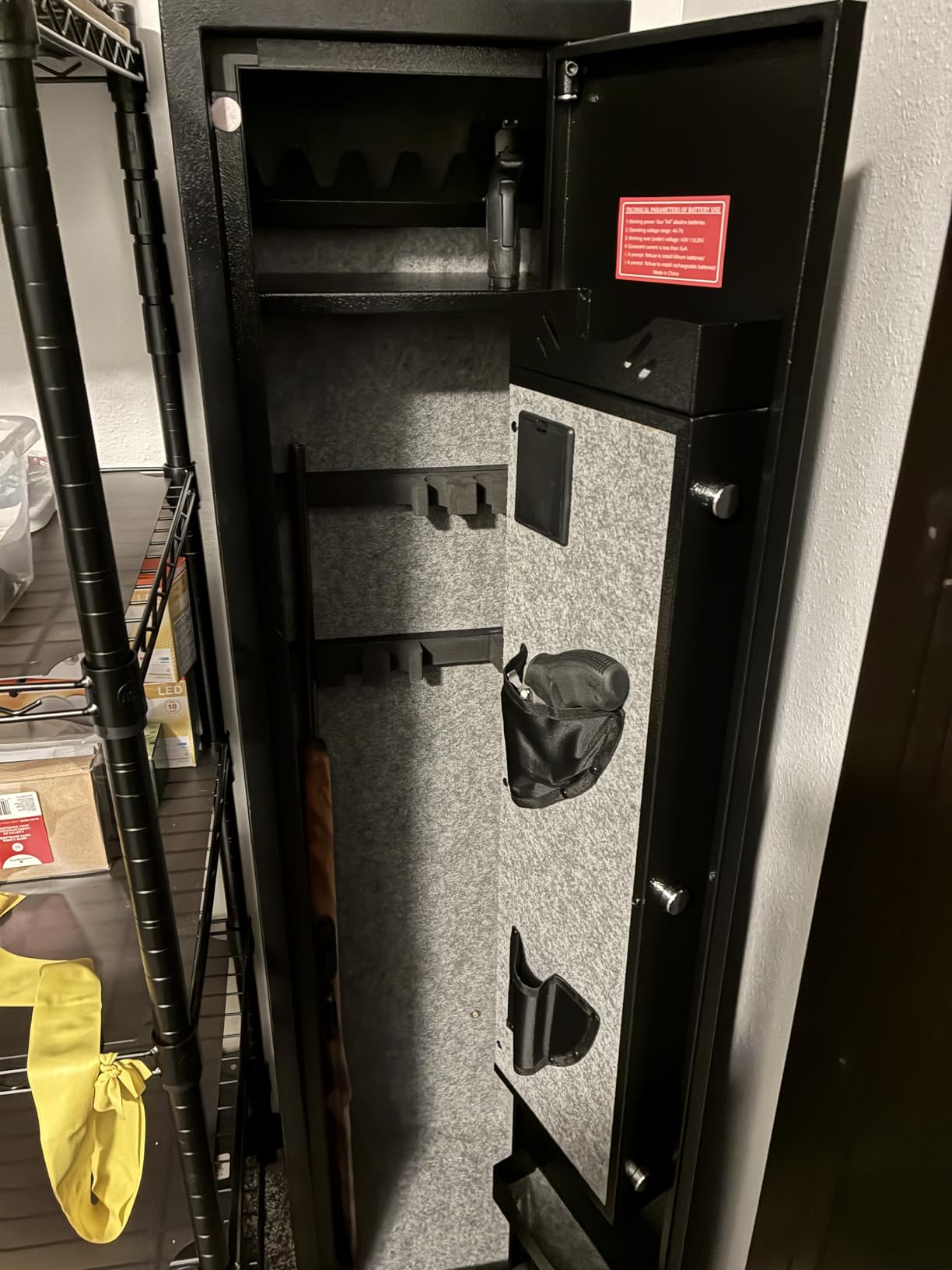 INTERGREAT 20 Rifle Gun Safe, Keypad Gun Safe for 10-16 Rifles and 4 Pistol Storage Pockets, 21