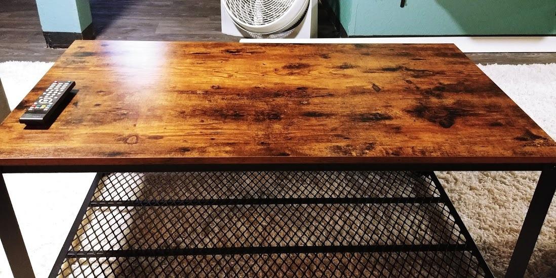 VASAGLE Lift Top Coffee Table with Hidden Storage, Gas Spring | Lift Tabletop Dining Table, Open Storage Shelf, for Living Room, Home Office, Honey Brown, MIRANTA Collection ULCT268KB01S customer photo 2