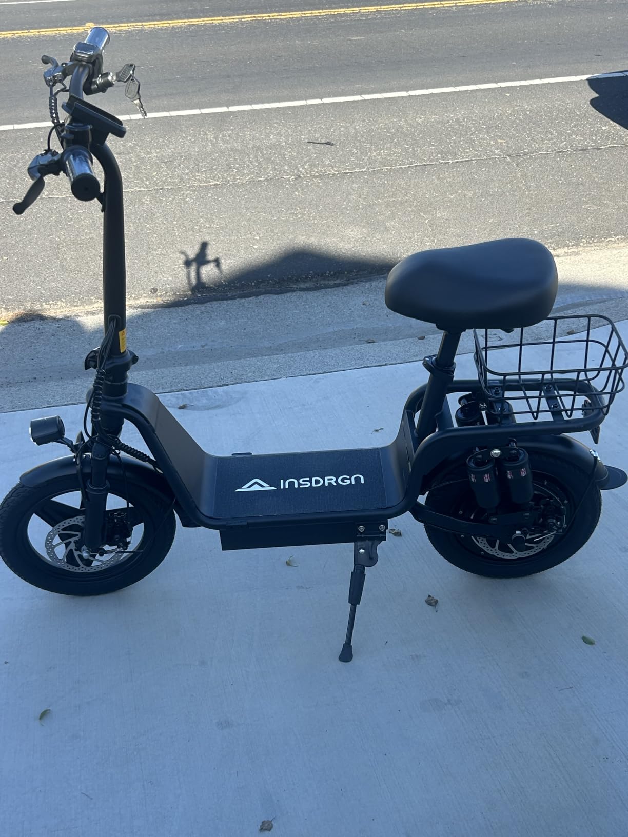 Electric Scooter with Seat for Adults, 1000W Peak Power, 35 Mile Long Range, 20MPH, 14