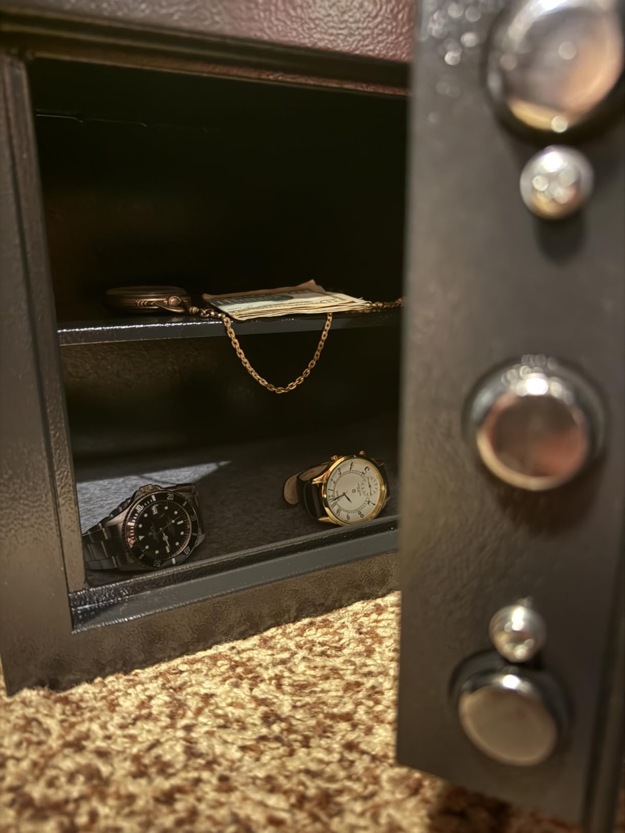 Mitlvge 35Min Real Fireproof Safe Box, 5.0 Cu Ft Home Safes Water and Fireproof with Keys & Pass Code, 3-Removable Shelf and Smart Alert, Fire Proof Safe for Home Use, Fire Resistant Safe 2026 New customer photo 2