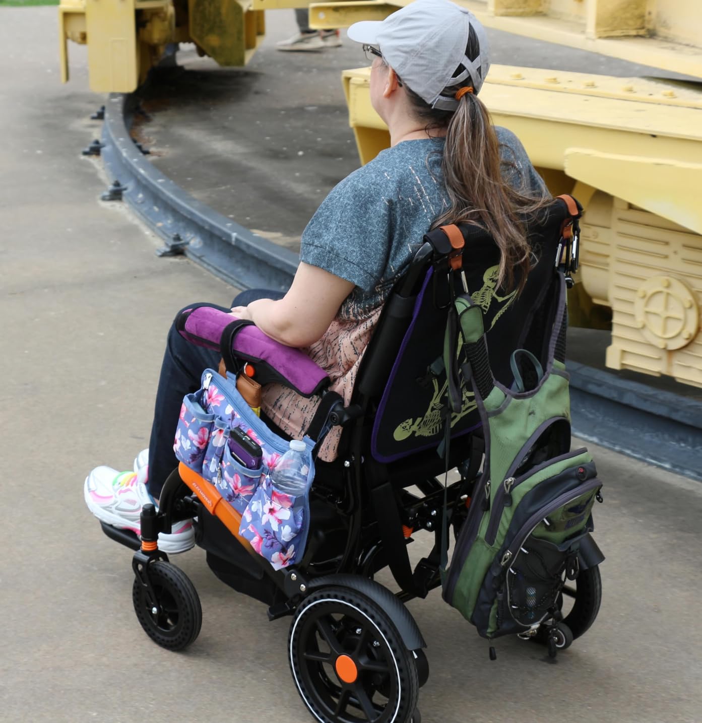 Lightweight Electric Wheelchair for Adults, Orange,15 MI | 36LBS Portable Motorized Wheelchair for Seniors, 500W Brushless Motor, Airline Approval, LED Lights customer photo 2