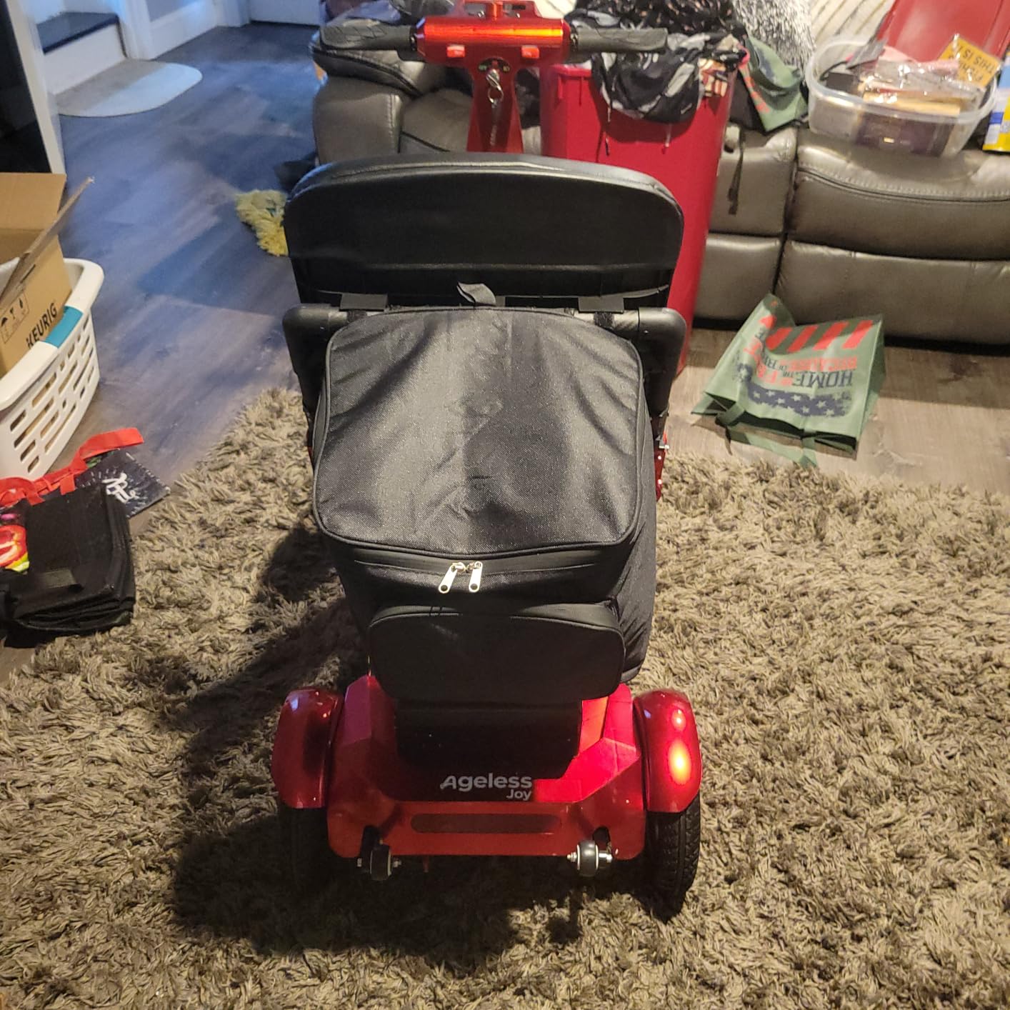 Mobility Scooter Adults & Seniors, Red, 12AH Li-ion Battery | Carbon Fiber Lightweight, 15 Miles Range, Airline Approved, All-Terrain, 330lb Capacity, All-weather Cover customer photo 1