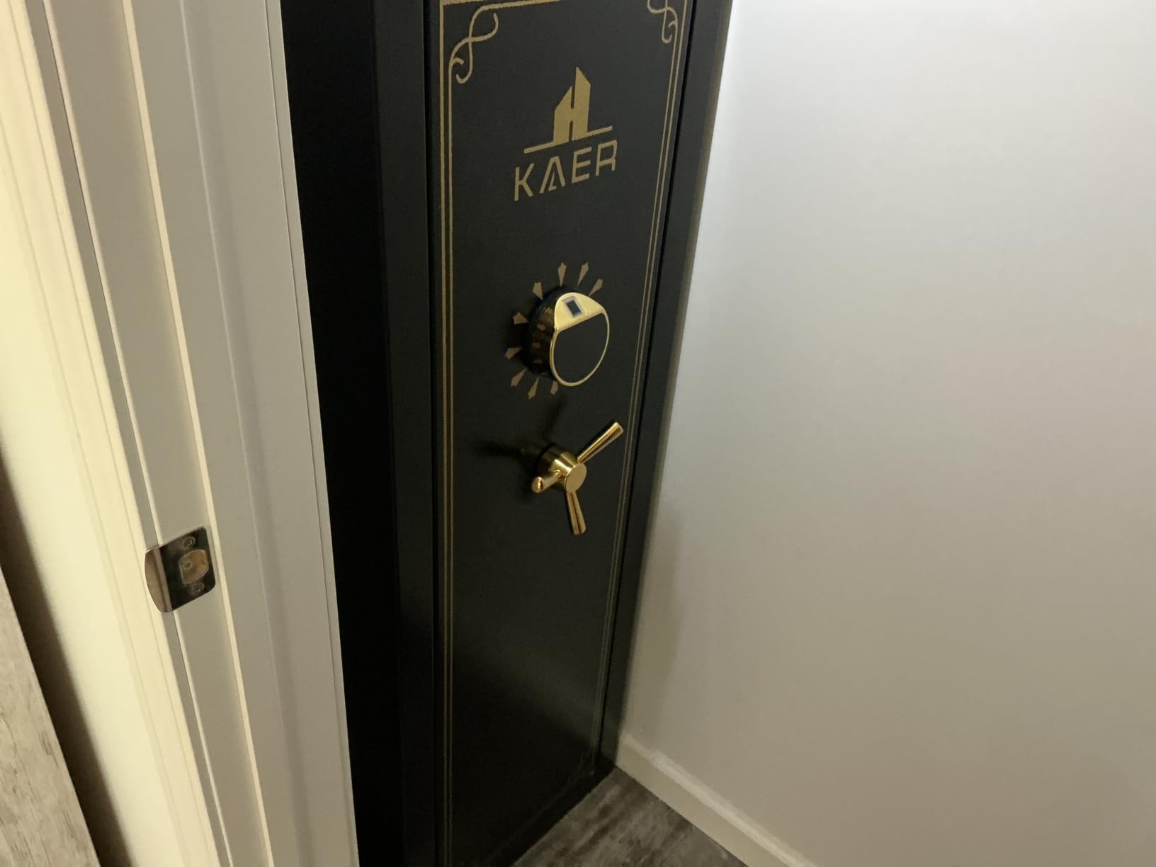 KAER 25 Gun Safe Biometric - Assembled Gun Safe for Rifles and Pistols, Long Rifles Safe Large Gun Cabinet for Shotguns with Digital Keypad/Removable Gun Racks/Pistol Pockets/LED Sensor Light customer photo 1