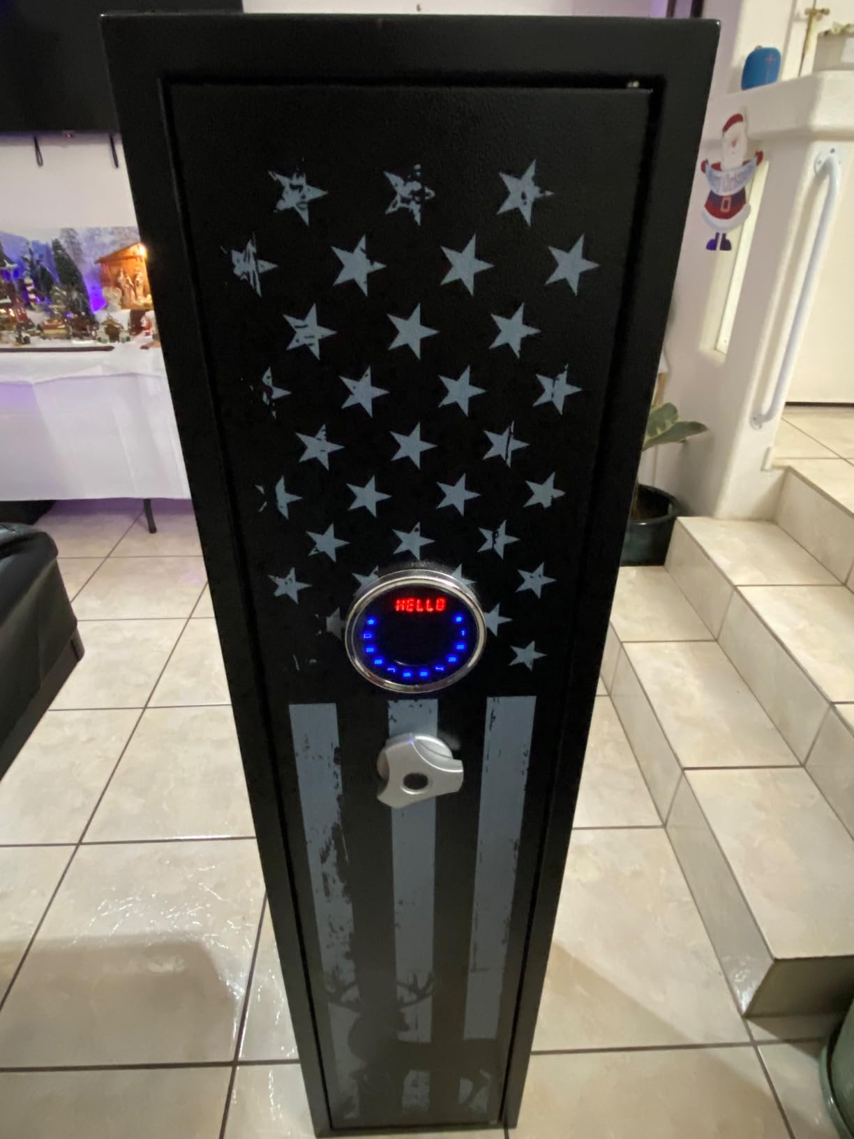 KAER 25 Gun Safe Biometric - Assembled Gun Safe for Rifles and Pistols, Long Rifles Safe Large Gun Cabinet for Shotguns with Digital Keypad/Removable Gun Racks/Pistol Pockets/LED Sensor Light customer photo 2