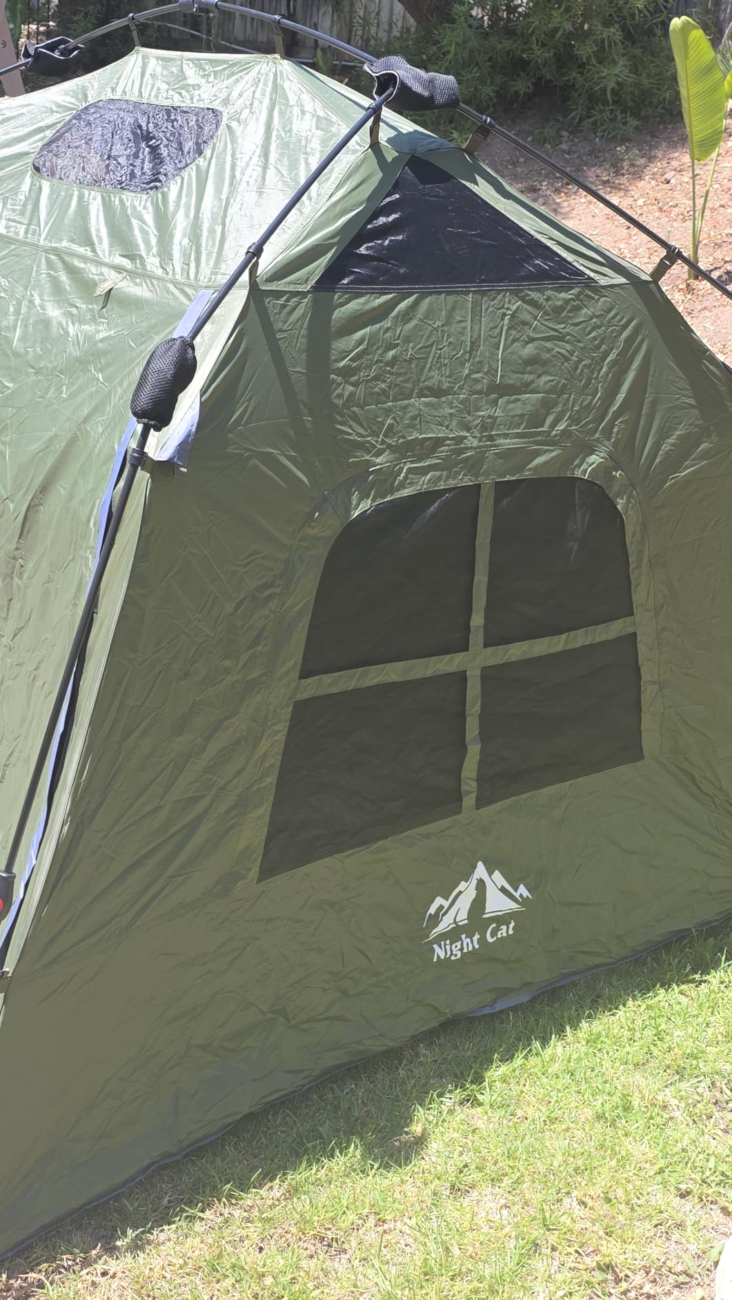 Night Cat 4 Person Pop Up Camping Tent, Blackout Cabin Tent with Vestibule & Rainfly, Waterproof Instant Easy Setup Family Tent, Dark Room Outdoor Tent for Camping, Hiking, Backyard customer photo 1