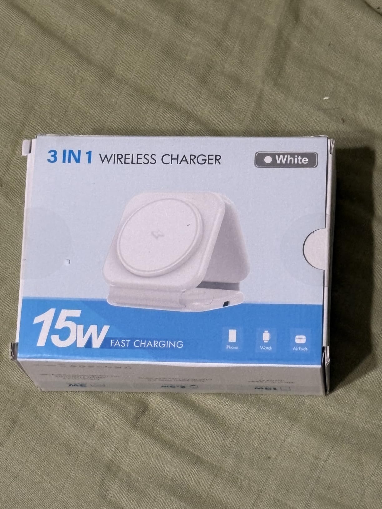 Fast 3-in-1 Foldable Wireless Travel Charger for Apple | Foldable 3-in-1 station charges iPhone, Watch & AirPods simultaneously. Clutter-free desk & travel-ready. Case-friendly customer photo 2