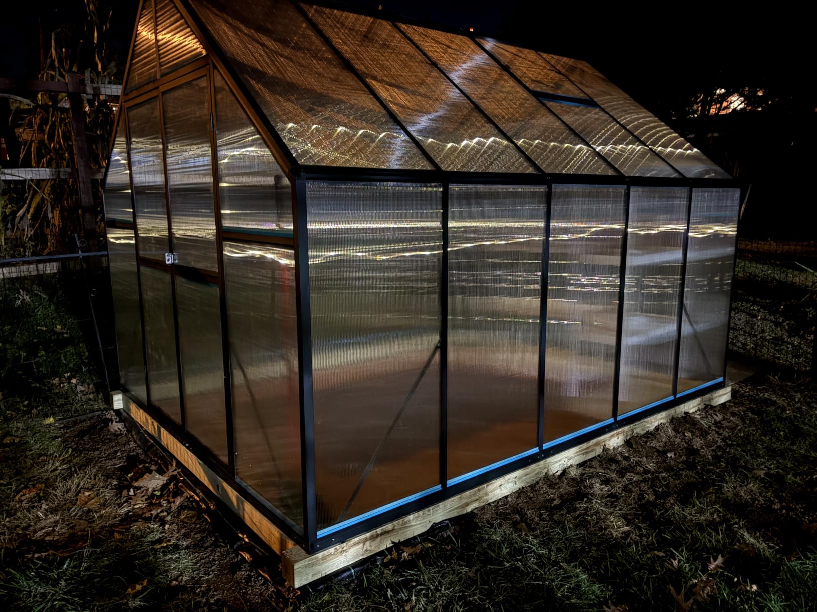 Jocisland 8x24FT Polycarbonate Greenhouse | Heavy-Duty Aluminum Frame: Features 2 ventilation windows and swing doors for durable, well-ventilated backyard gardening customer photo 2