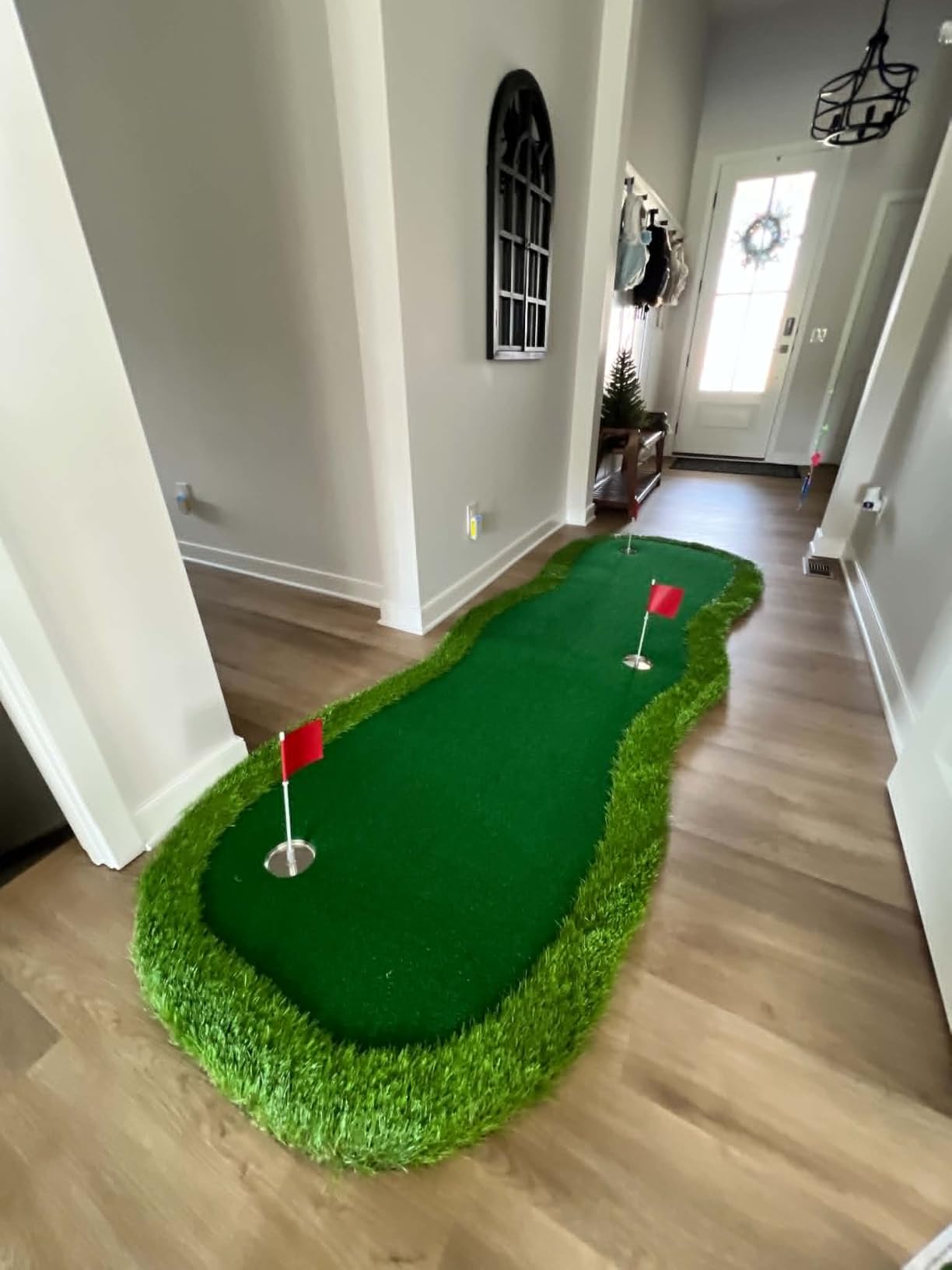 Golf Putting Green, Golf Practice Putting Mat, Professional Large Golf Training Mat with Movable Cups for Indoor Outdoor customer photo 1
