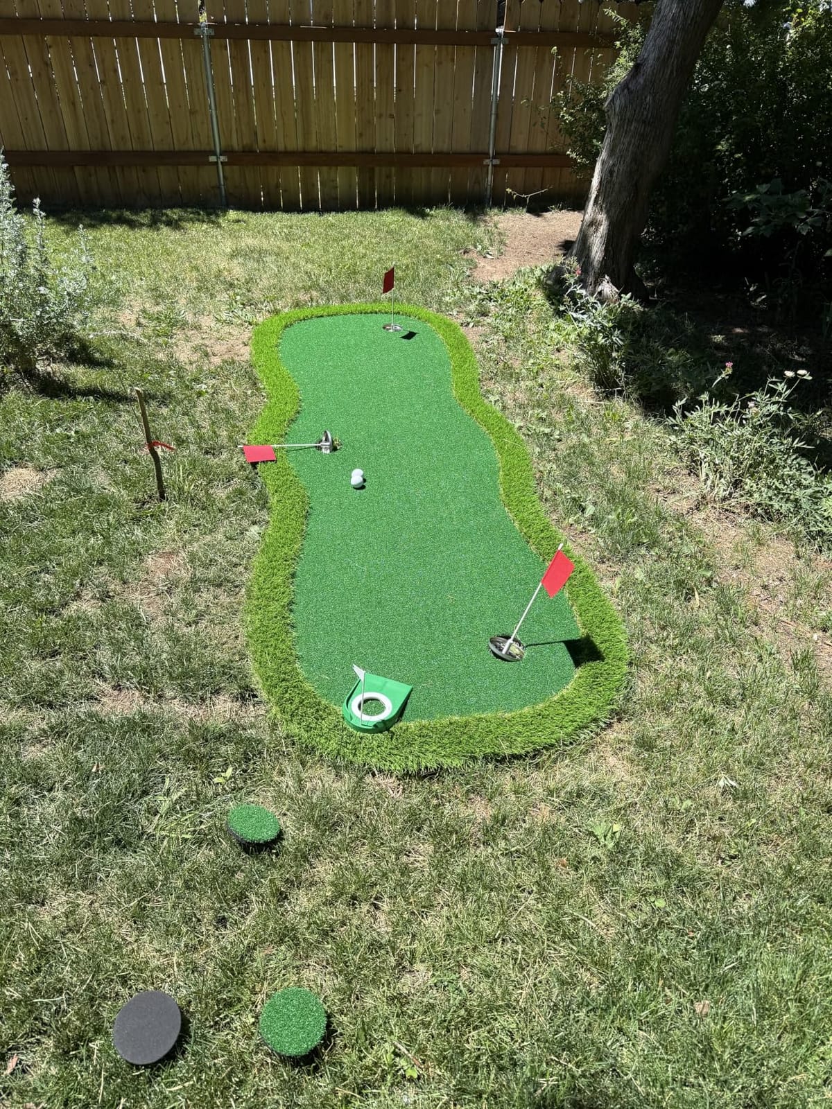 Golf Putting Green, Golf Practice Putting Mat, Professional Large Golf Training Mat with Movable Cups for Indoor Outdoor customer photo 2