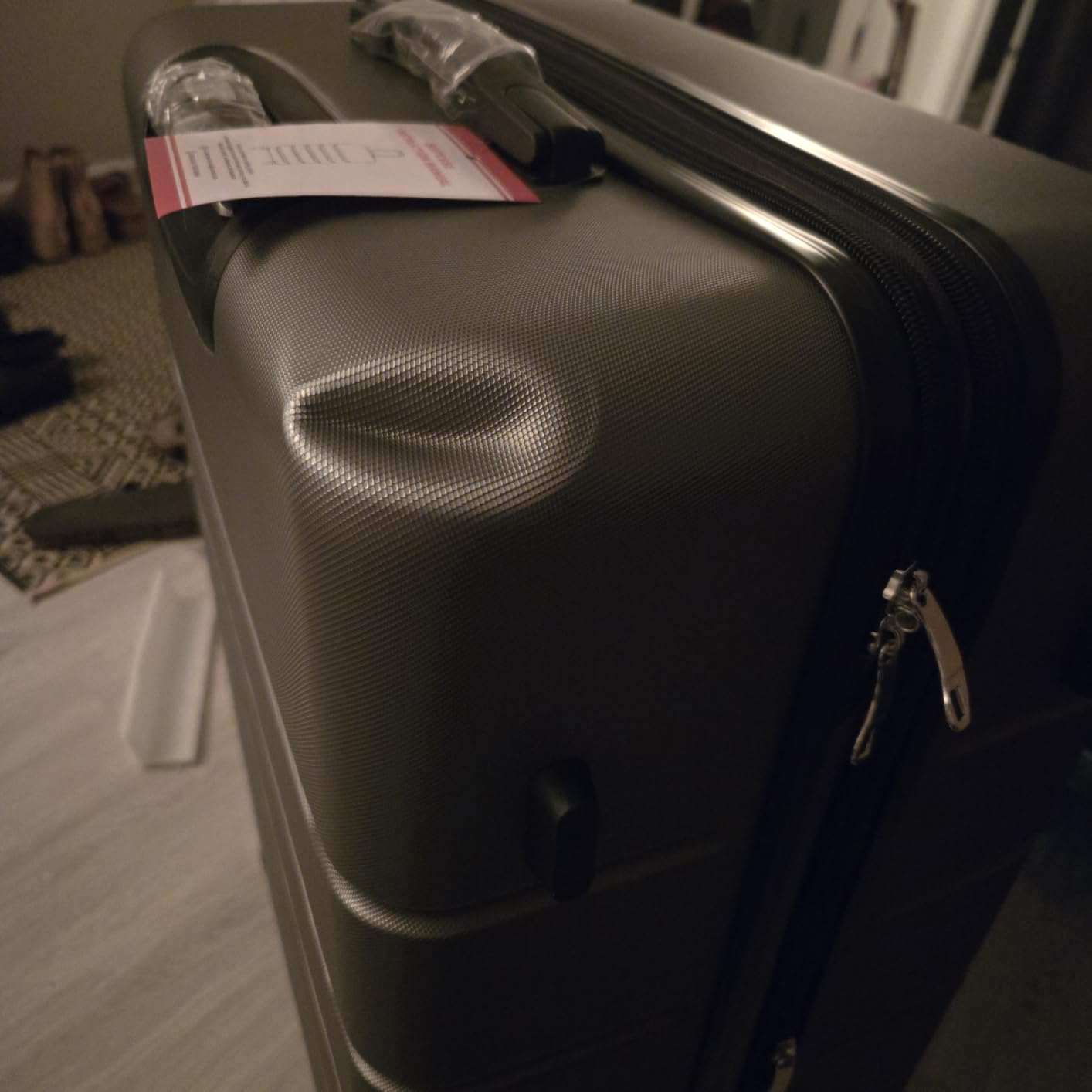 Sweetcrispy 28 Inch Checked Luggage, Suitcase with Spinner Wheels | Expandable, ABS Hard Shell, Lightweight, Rolling, Smooth, TSA Lock, Business Trips and Daily Vacations, Navy Blue customer photo 2