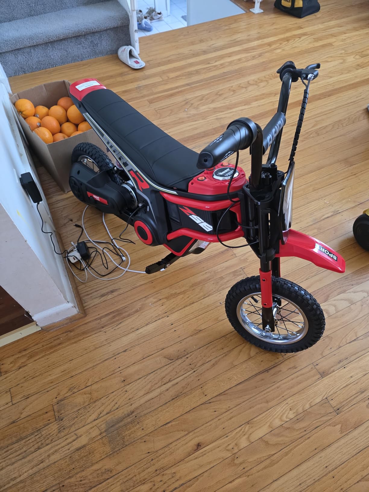 Electric Dirt Bike, 350W Motorcycle 24V Ride on Toy for Big Kids w/LED Power Display, 15.5 mph & 150lb Max, 3 Speeds, Chain-Driven Motor, Twist-Grip Throttle & Brake Lever, 12