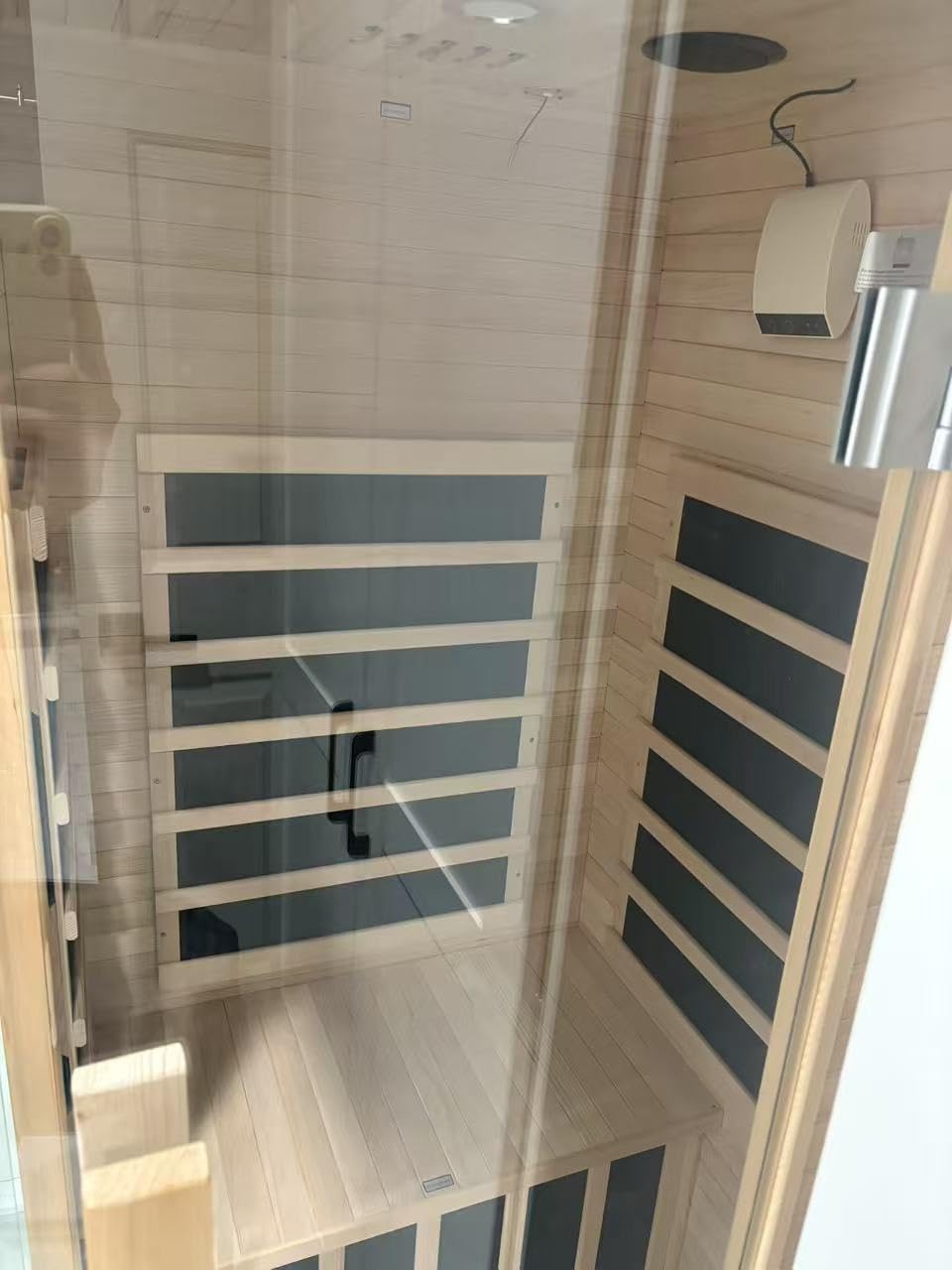 Outdoor Sauna, 4-6 Person Tradition Wood Dry & Steam Sauna with Sauna Stone, 220V/6KW Electric Heater customer photo 1