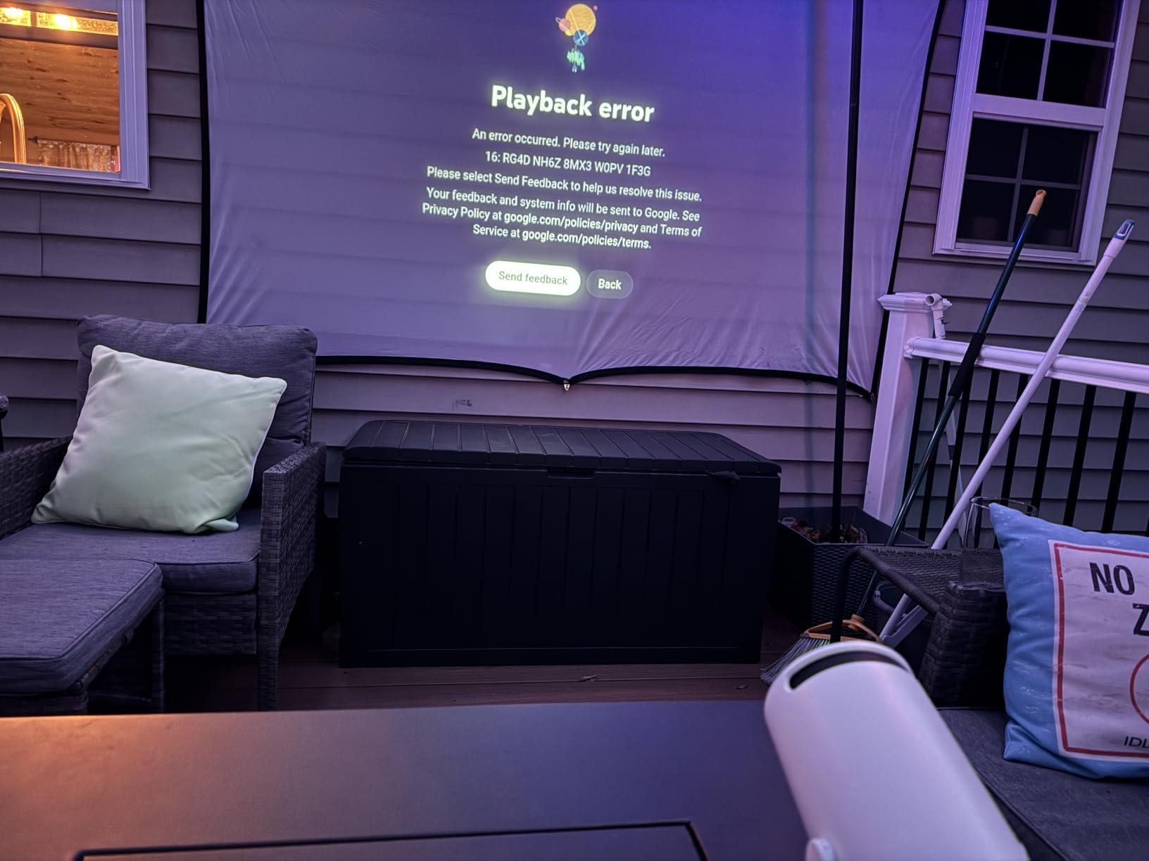 Mini Projector with WiFi and Bluetooth, Portable Projector with Built-in Battery, 4K Supported Android 11.0 Smart Outdoor Projector for Camping, Bedroom, Compatible with iPhone/TV Stick/HDMI/Laptop customer photo 1
