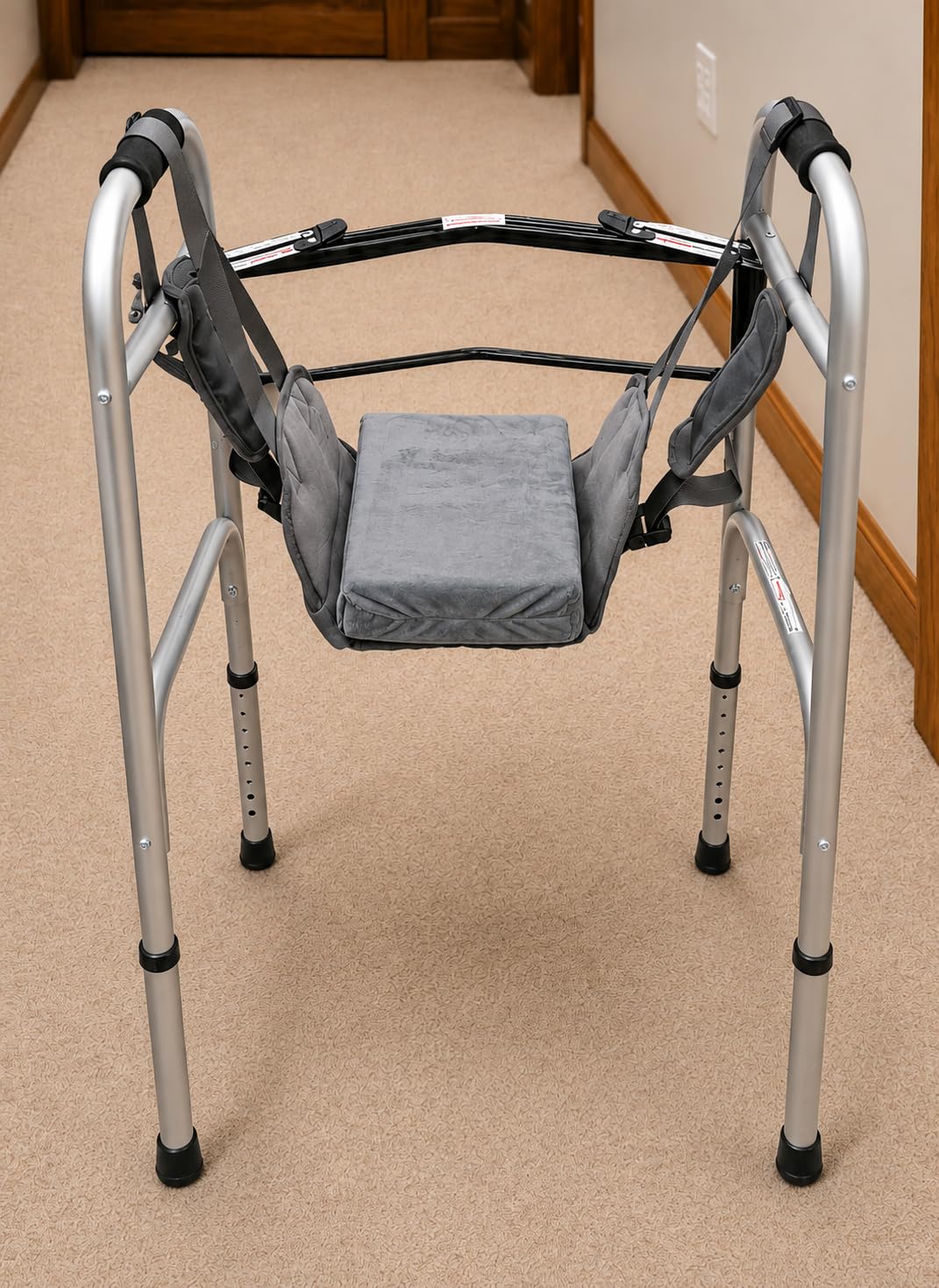 Knee Sling for Walker, Knee Support for Non Weight Bearing | Alternative to Knee Scooter & Crutch for Surgery Recovery, Walker Accessories for Foot Injuries, Adjustable, Cushioned, Grey customer photo 1