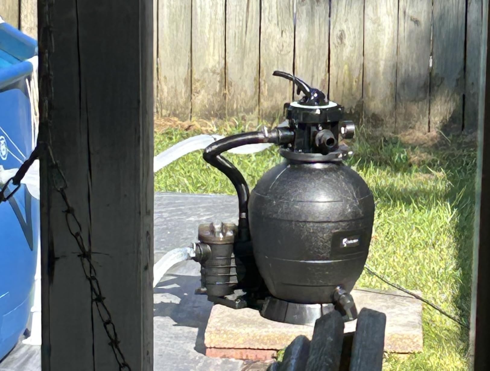 LANCHEZ Sand Filter Pump for Above Ground Pool, Pool Pumps Above Ground, Pool Sand Filter with 7-Way Valve, 13in(3,500GPH) customer photo 2