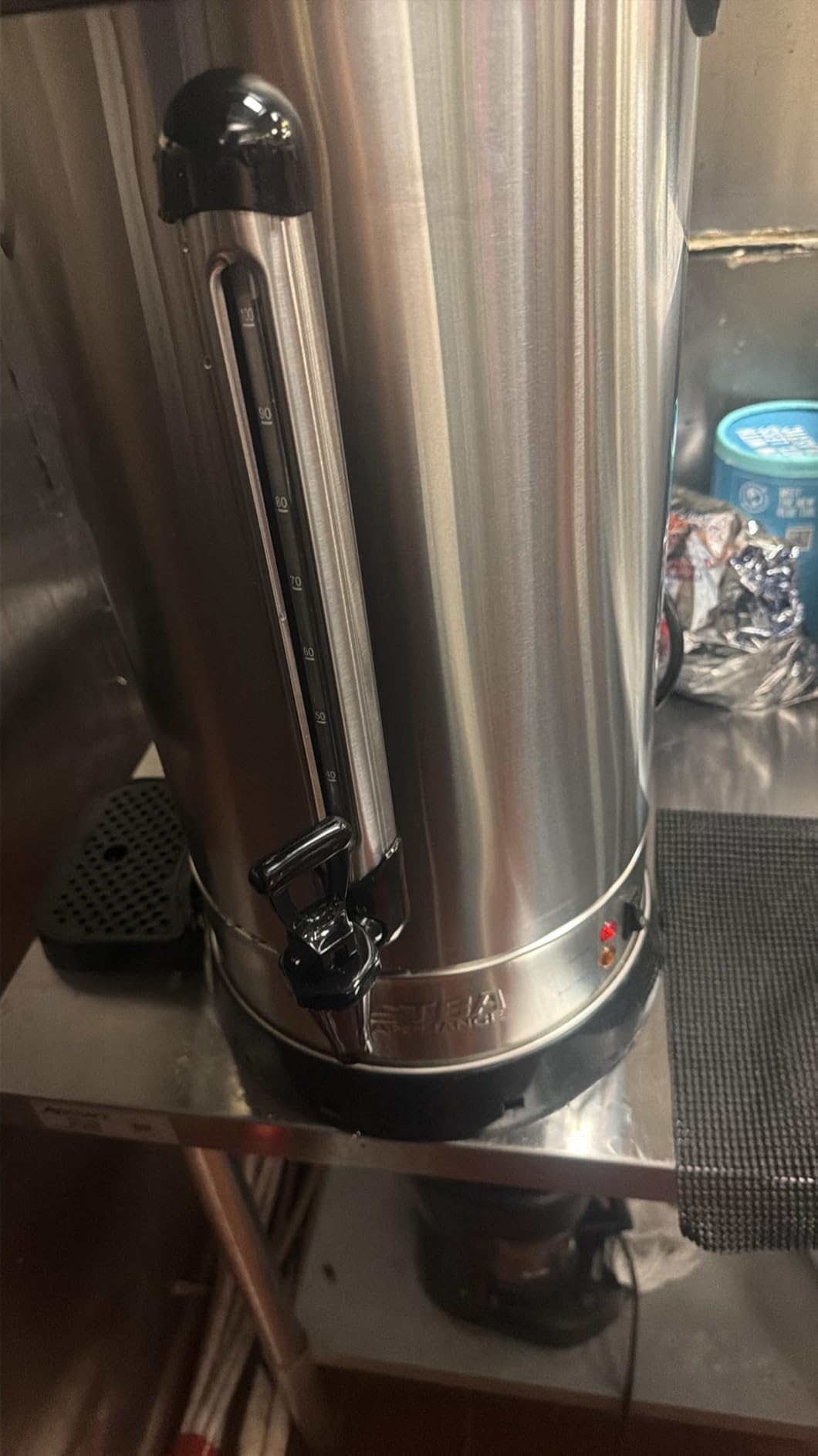 OSTBA 950W Commercial Coffee Urn 30 Cup / 5.2L 304 Stainless Steel Percolator Coffee Pot, Double-Wall Hot Water Dispenser Electric Coffee Maker Fast Brewing for Home, Office, Catering & Small Events customer photo 2