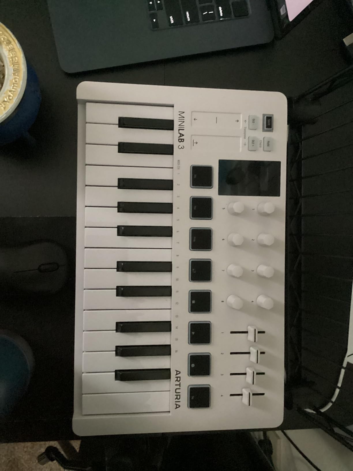 Arturia MiniLab 37 MIDI Keyboard Controller | Slim expanded keybed for two-handed play, DAW-integrated pads and faders, real-time mini display, arpeggiator and Chord mode customer photo 1