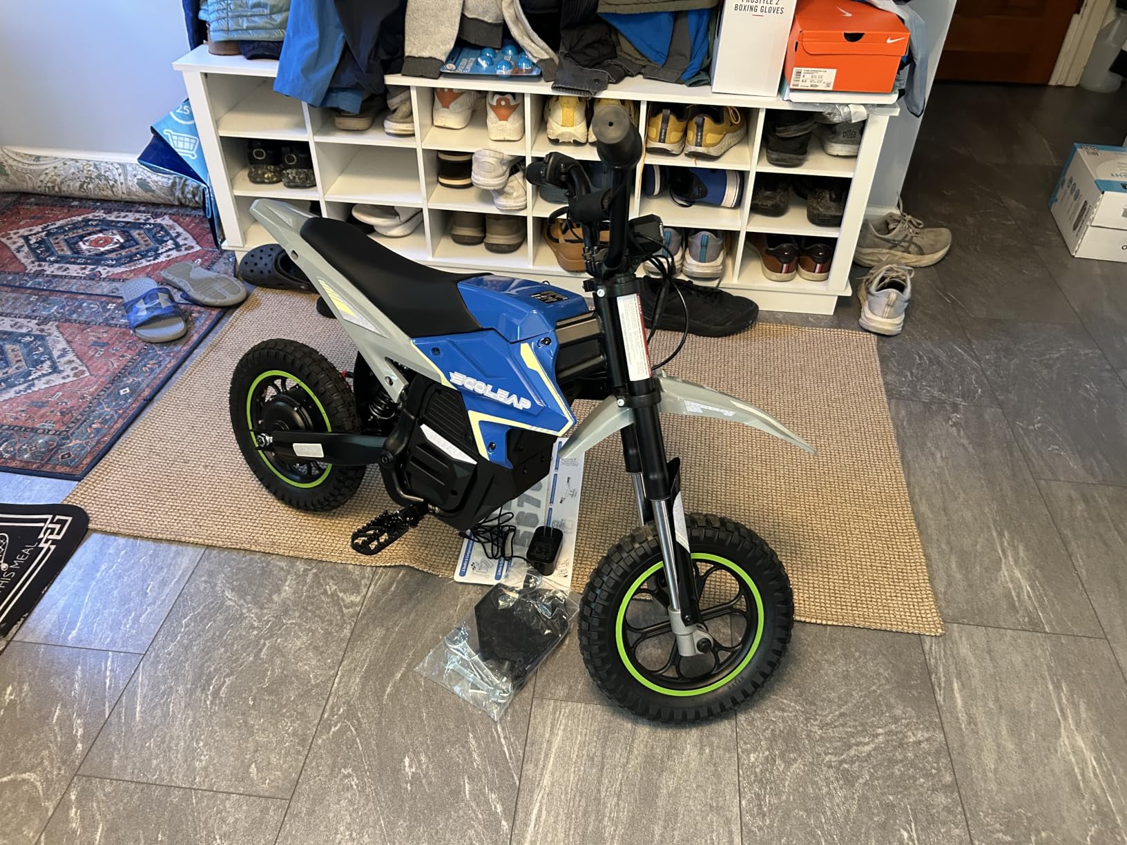 K2 Kids Electric Dirt Bike, 36V 850W Peak Motor, 20 MPH, 18-Mile Range, 3-Speed Modes, Dual Suspension & Disc Brake, Electric Motorcycle for Kids Ages 4-10 customer photo 1