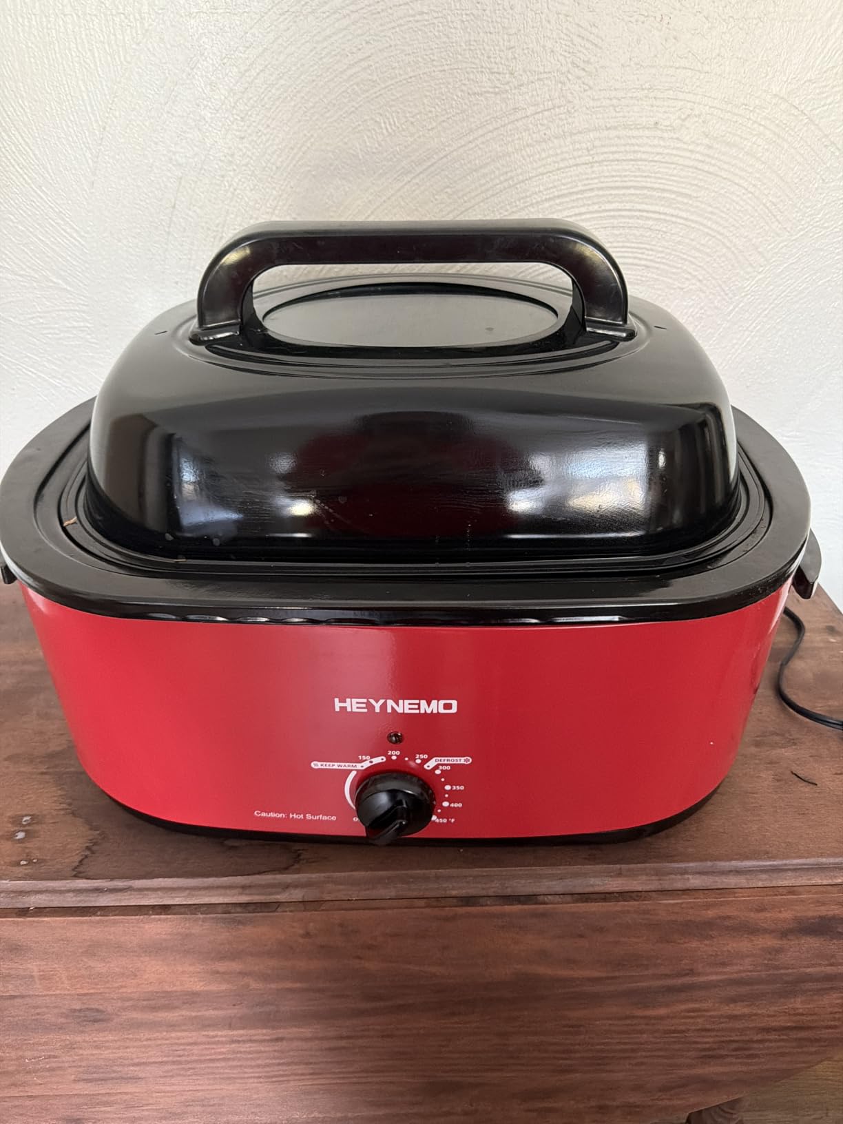 30Qt Electric Roaster Oven, with Self-Basting Lid, Removable Pan, Cool-Touch Handles, 1450W Stainless Steel Turkey Roaster Oven, Blue customer photo 2