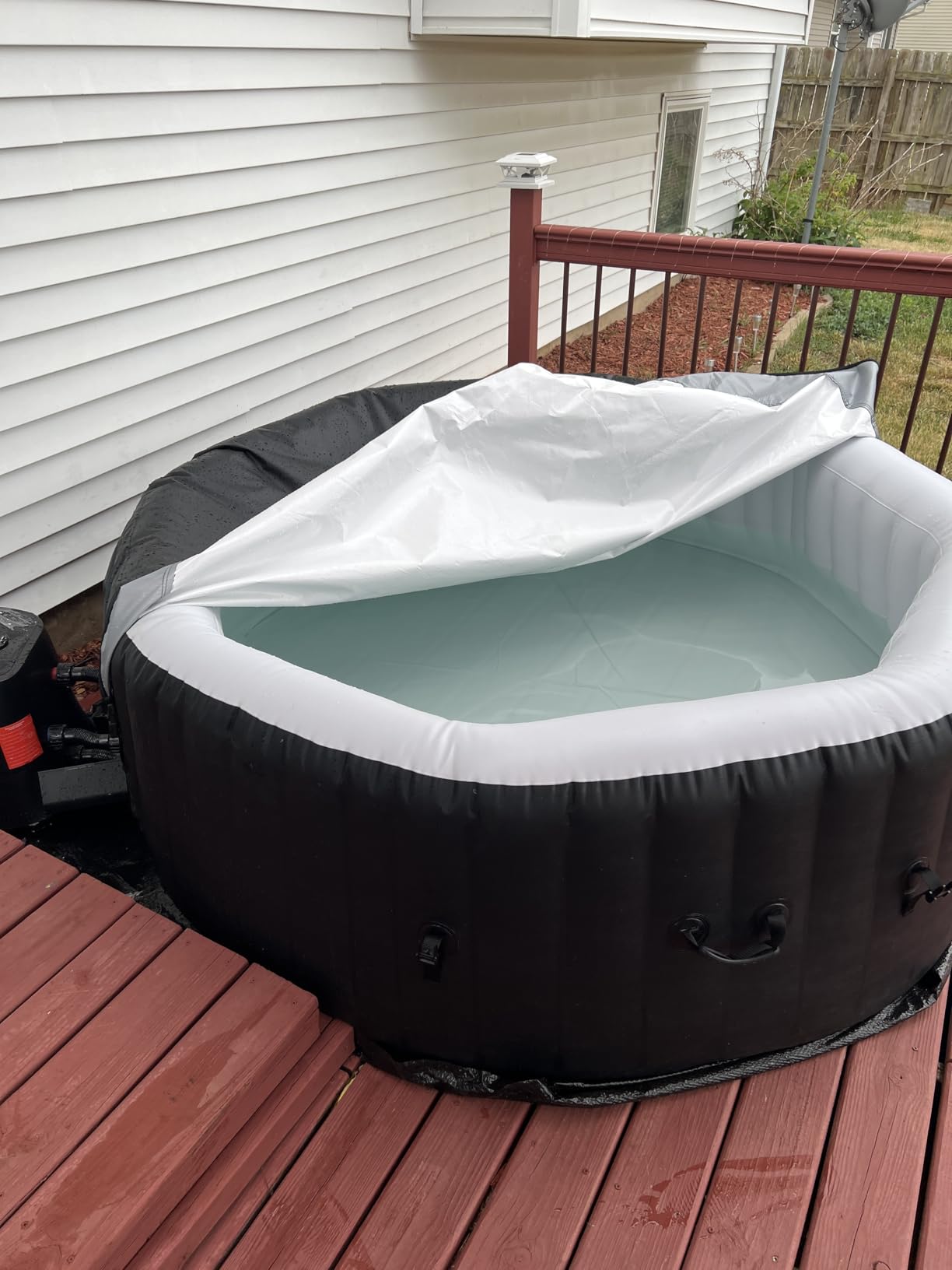 2 Person Inflatable Hot Tub, Portable Outdoor Spa with Air Jets customer photo 1