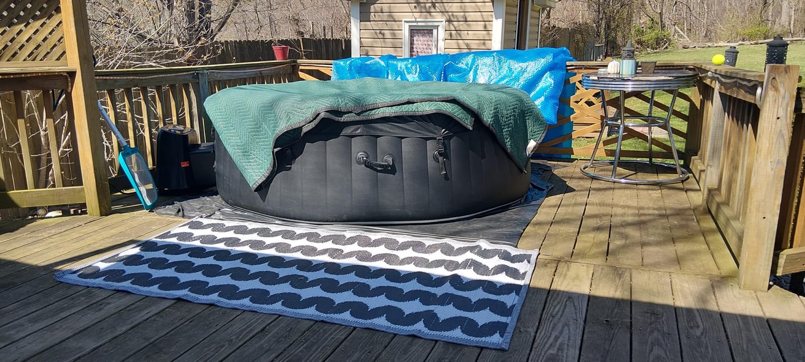 2 Person Inflatable Hot Tub, Portable Outdoor Spa with Air Jets customer photo 2