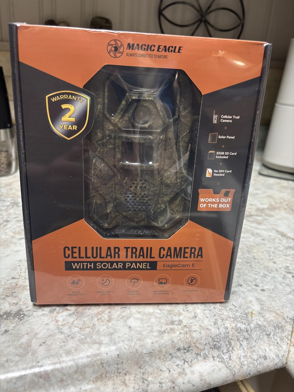 MagicEagle Cellular Trail Camera 4G Wild Game Cameras 13,000 mAh Battery Solar Panel 2K Audible Video No-Glow IR Night Vision IP66 Waterproof for Wildlife Deer Monitoring Home Security customer photo 2