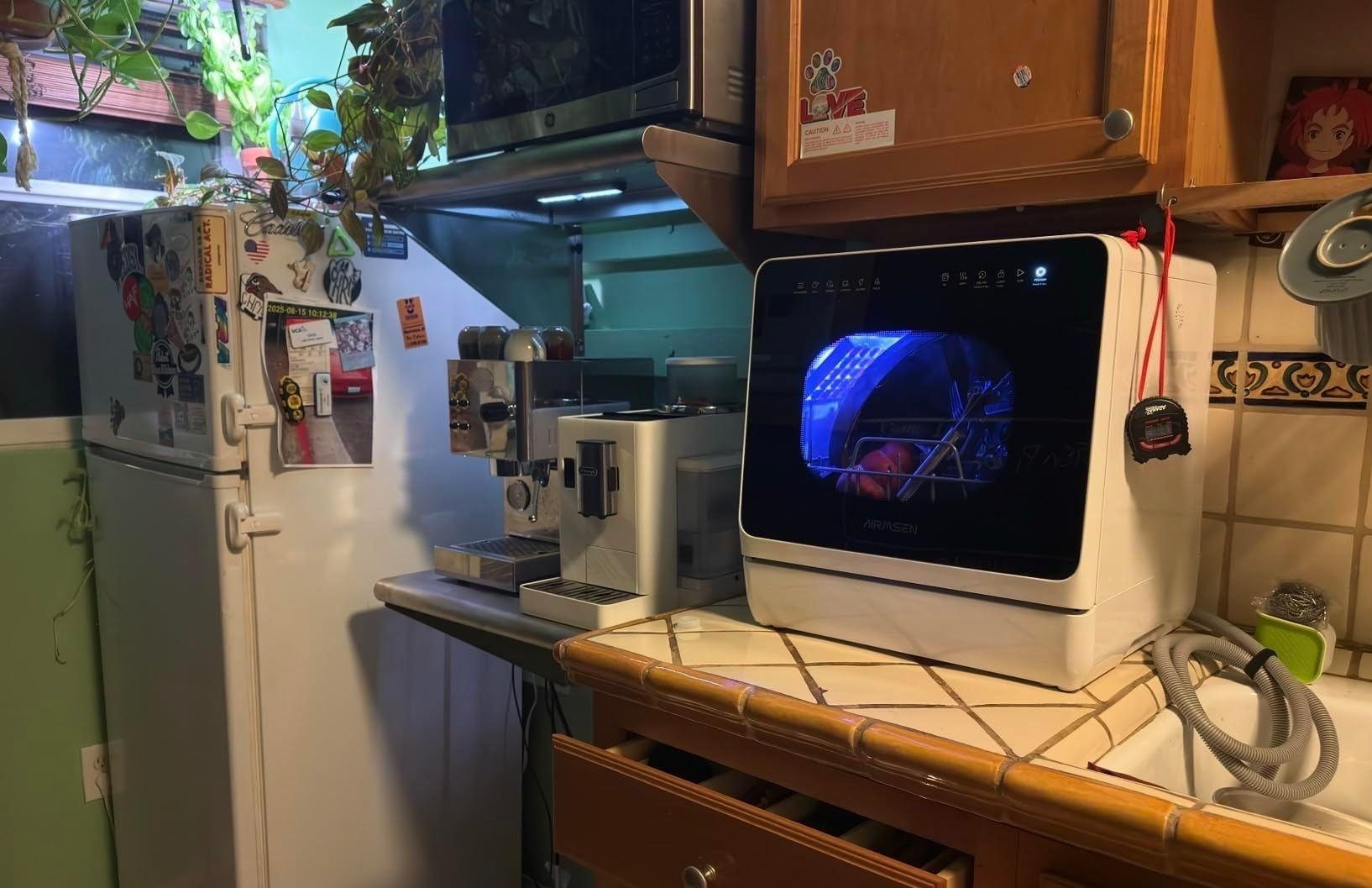 AIRMSEN Countertop Dishwasher with Built-in Water Tank & Softener, 8 Wash Programs, No Hookup Needed, Hot Air Drying & 72H Air Circulation customer photo 1