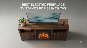 best electric fireplace TV stands for 65 inch TVs