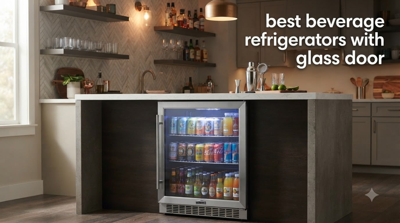 best beverage refrigerators with glass door
