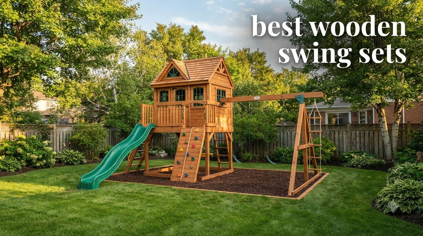 best wooden swing sets