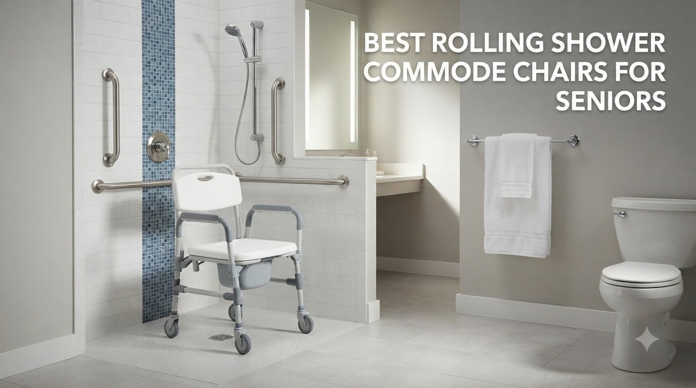 best rolling shower commode chairs for seniors