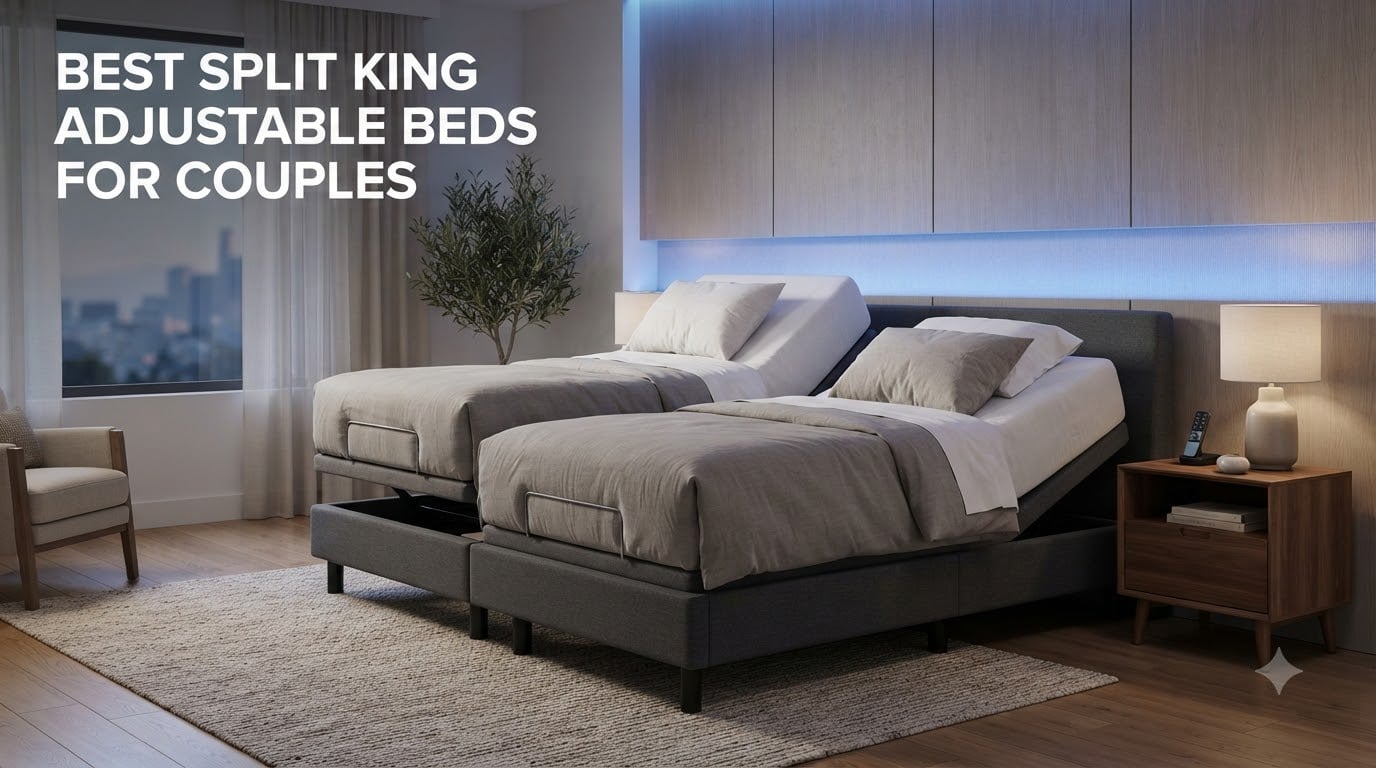 best split king adjustable beds for couples
