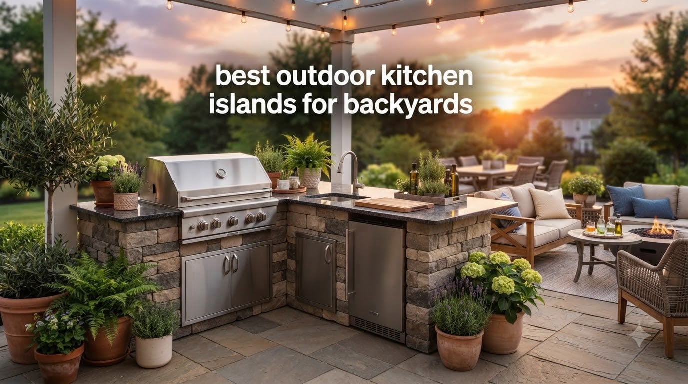 best outdoor kitchen islands for backyards