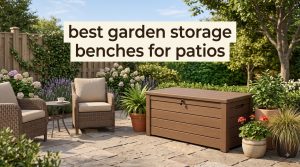best garden storage benches for patios