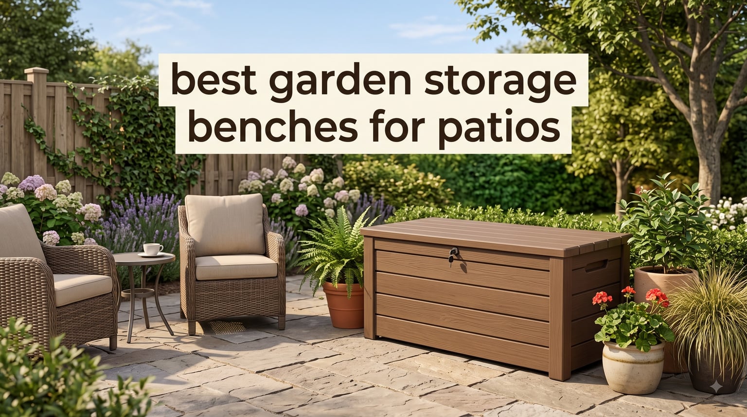 best garden storage benches for patios
