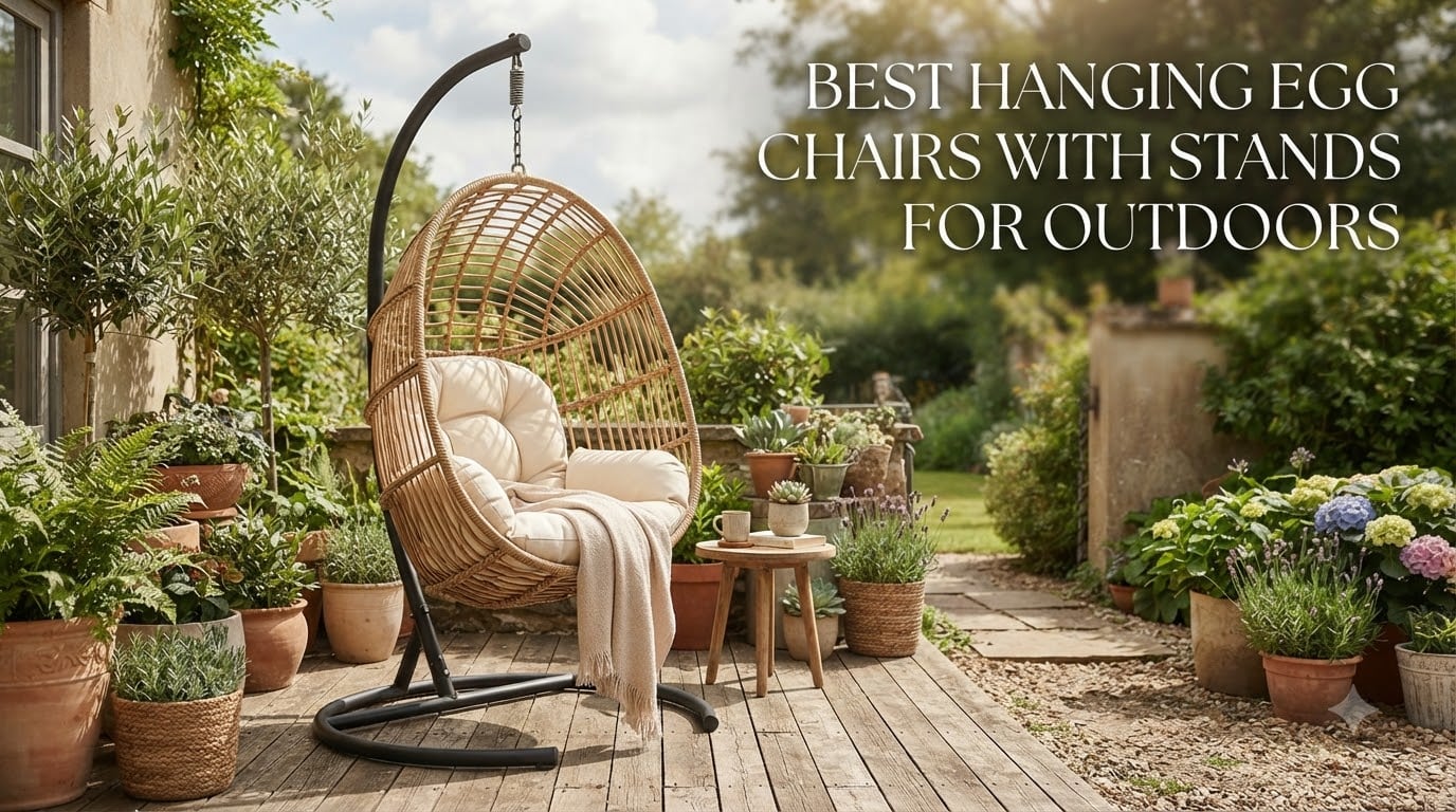 best hanging egg chairs with stands for outdoors