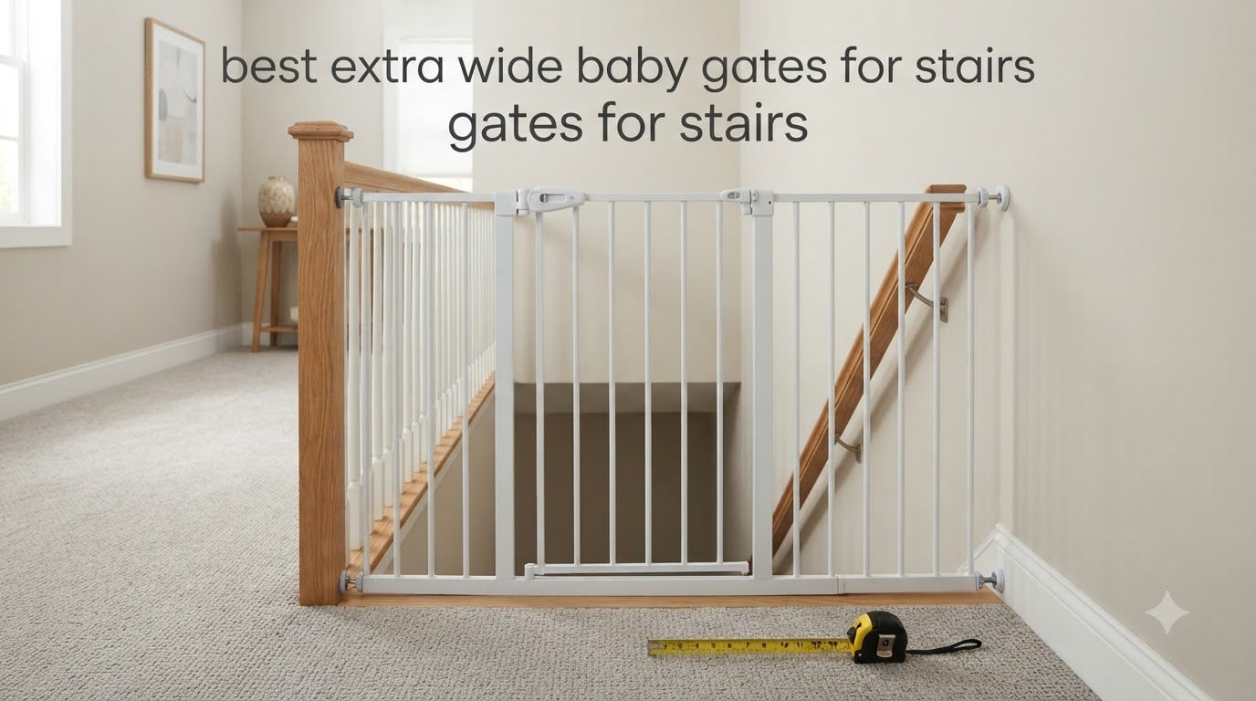 best extra wide baby gates for stairs